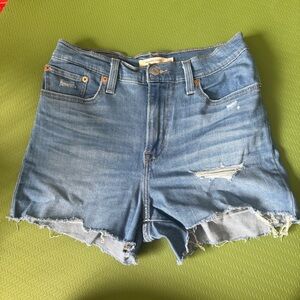 Stylish Blue Distressed Jean Shorts
